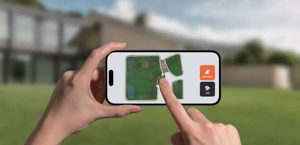 Automatyczne mapowanie – GeoSketch™ Navimow X420 – automatyczne mapowanie GeoSketch, tworzenie mapy ogrodu